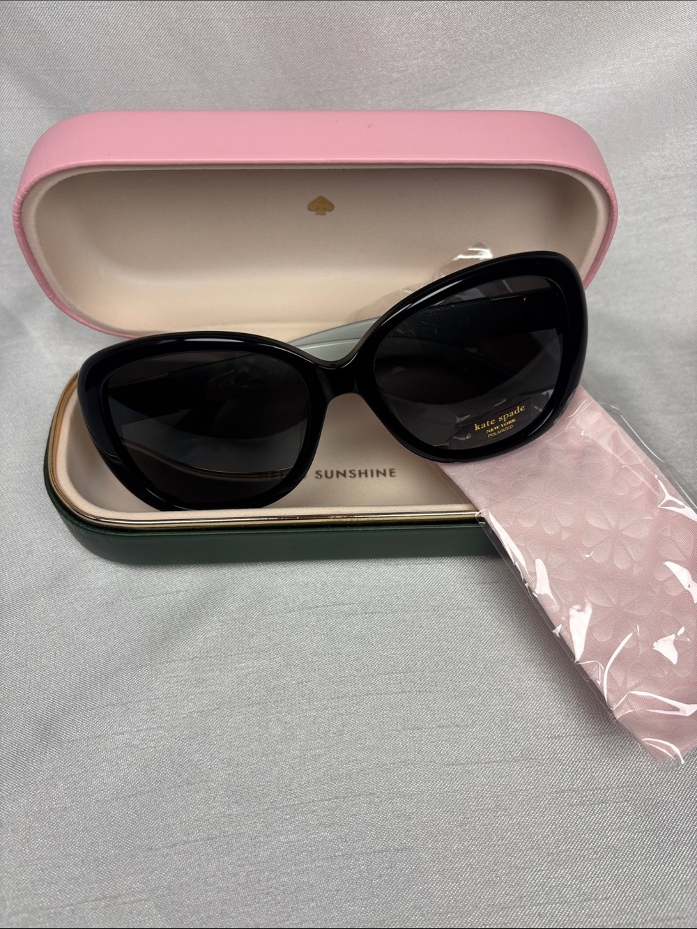 kate spade Black Oversized Cat-Eye Sunglasses